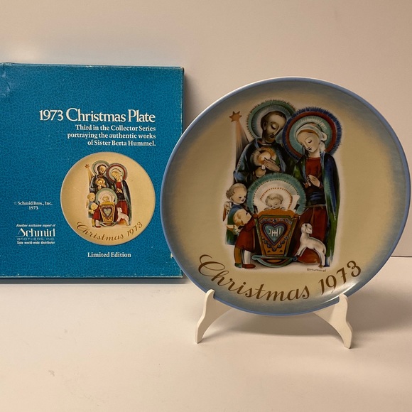 vtg HUMMEL - SCHMID BROTHERS Limited Edition 1973 Christmas Plate - The Nativity - Picture 5 of 6